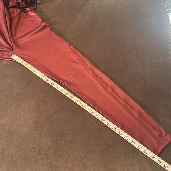 Women’s BodyCon Wild Fable Burgundy Liquid Bodysuit Ankle Length Size S NWT - Picture 11 of 13